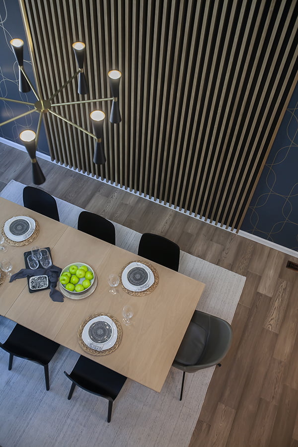 custom dining renovation dining room design with wood accent wall