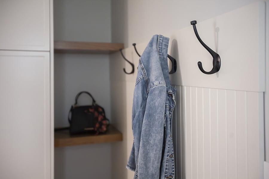 custom mudroom winnipeg mudroom remodel with beadboard paneling and coat hooks