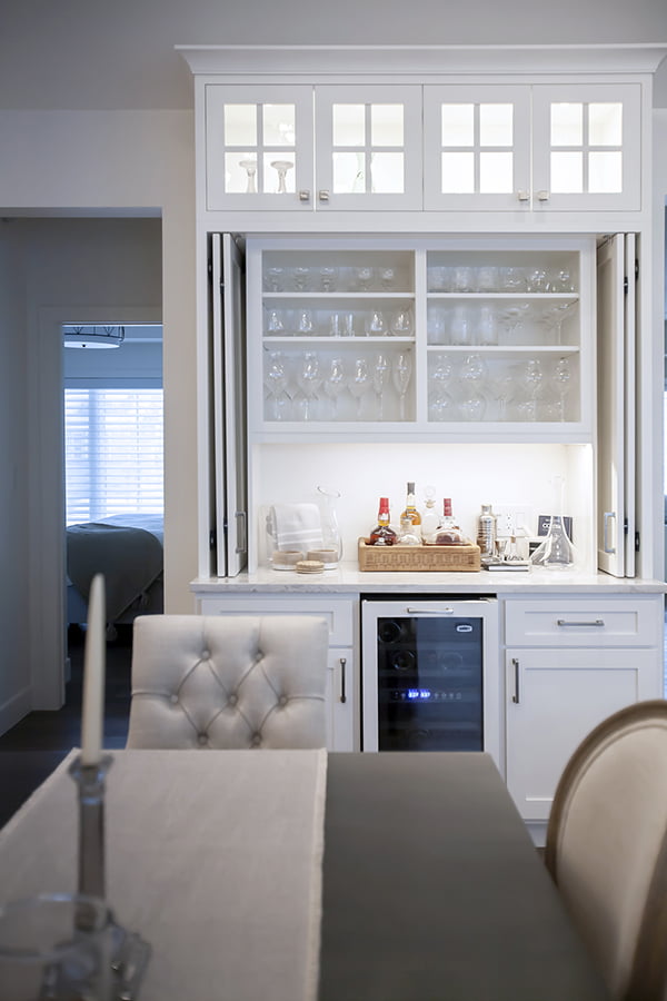 Custom Home Reno Bar Area custom home reno bar area with hideaway doors